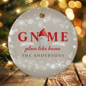 Kabouter Plaats Als Thuis Kerstmis Keramisch Ornament