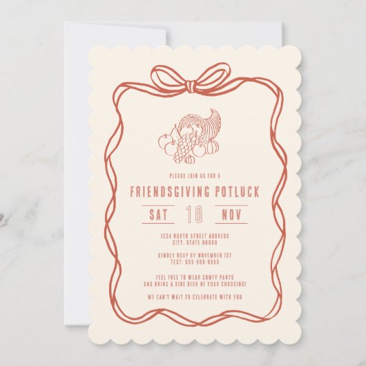 Kabouter Potluck Diner Strikte Strikje Kaart (Voorkant)