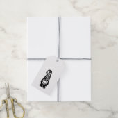 Kabouter Prettig Kerstfeest Zwart & Wit Moppige Do Cadeaulabel (Met Touw)