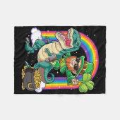 Kabouter Ridding Dinosaurus St. Patrick's Dag Jong Fleece Deken (Voorkant (Horizontaal))