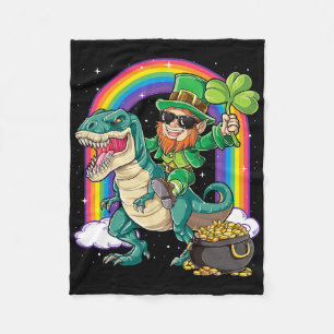 Kabouter Ridding Dinosaurus St. Patrick's Dag Jong Fleece Deken