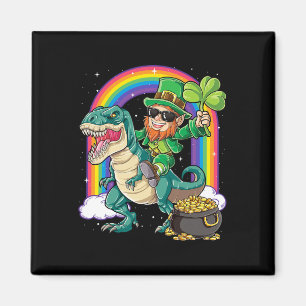 Kabouter Ridding Dinosaurus St. Patrick's Dag Jong Magneet