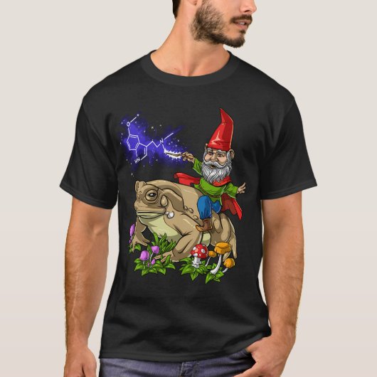 Kabouter rijdt Bufo Alvarius Pad T-shirt (Voorkant)