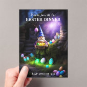 Kabouter 's nachts & eieren Pasen diner Acryl Uitnodigingen (Insitu (Draagbaar))