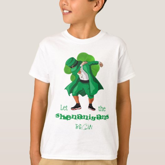 Kabouter Schelmenstreken St. Patrick's Day Klaver T-shirt (Voorkant)