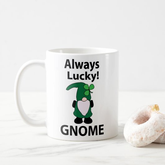 Kabouter Shamrock Geluks Kabouter St. Patrick's Da Koffiemok (Met donut)