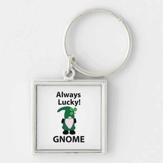 Kabouter Shamrock Geluks Kabouter St. Patrick's Da Sleutelhanger (Voorkant)
