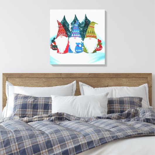 Kabouter Sinterklaas Canvas Afdruk (Insitu (Slaapkamer))