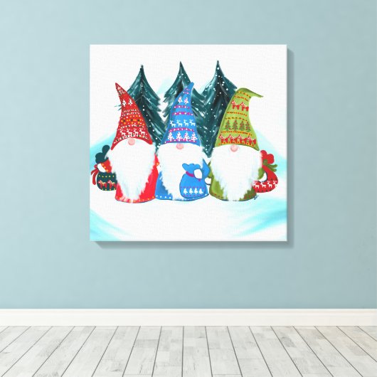 Kabouter Sinterklaas Canvas Afdruk (Insitu (Houten vloer))
