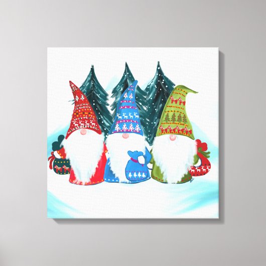 Kabouter Sinterklaas Canvas Afdruk (Voorkant)
