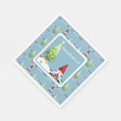 Kabouter Sinterklaas voor Kerst Papieren Bord Servet (Hoek)