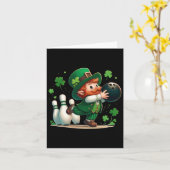 Kabouter speelt bowling St. Patrick's Day Klavertj Kaart (Gele Bloem)