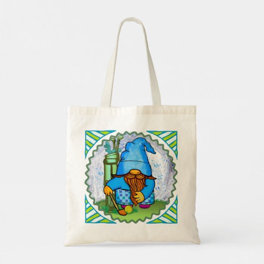 Kabouter speelt golf  tote bag (Achterkant)