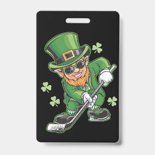 Kabouter speelt hockey St. Patrick's Day Iers Badge