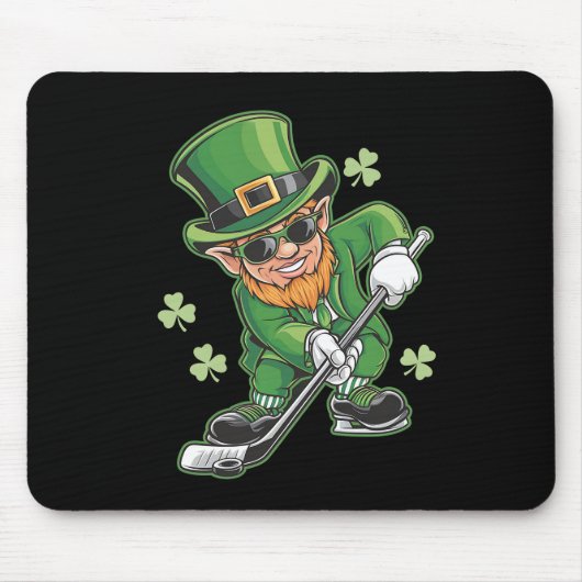 Kabouter speelt hockey St. Patrick's Day Iers Muismat (Voorkant)