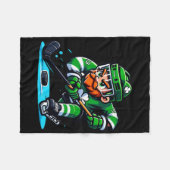 Kabouter speelt hockey St. Patrick's Day-sport Fleece Deken (Voorkant (Horizontaal))