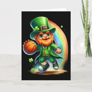 Kabouter speelt skelet regenboog St. Patrick's Dag Kaart