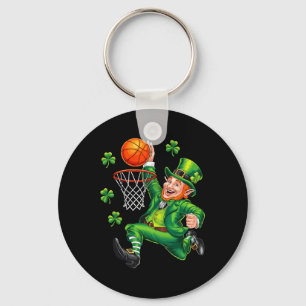 Kabouter speelt skelet St. Patrick's Day sport mij Sleutelhanger