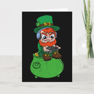Kabouter speelt videospel St. Patrick's Day Gam Kaart