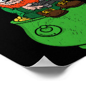 Kabouter speelt videospel St. Patrick's Day gamer Poster (Hoek)