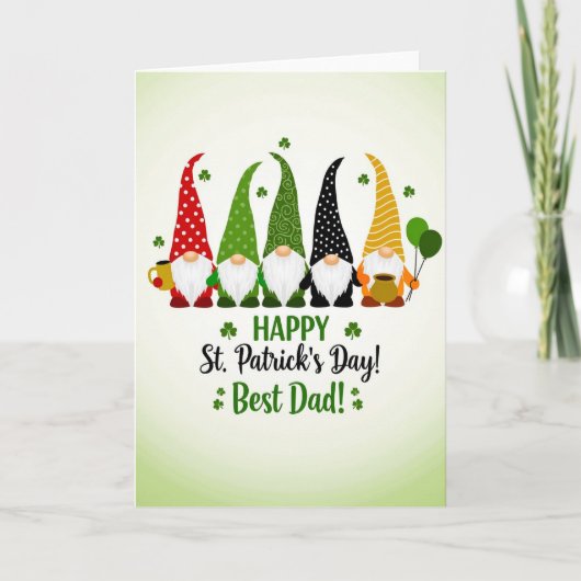 Kabouter St. Patrick Beste Vader Kaart (Voorkant)