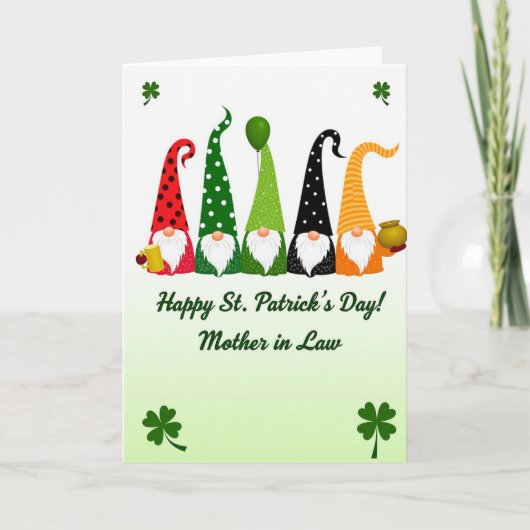 Kabouter St. Patrick Kraftpapier Look Kaart (Voorkant)