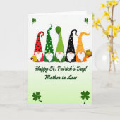Kabouter St. Patrick Kraftpapier Look Kaart (Gele Bloem)