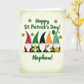Kabouter St. Patrick's Dag Neef Kaart (Gele Bloem)