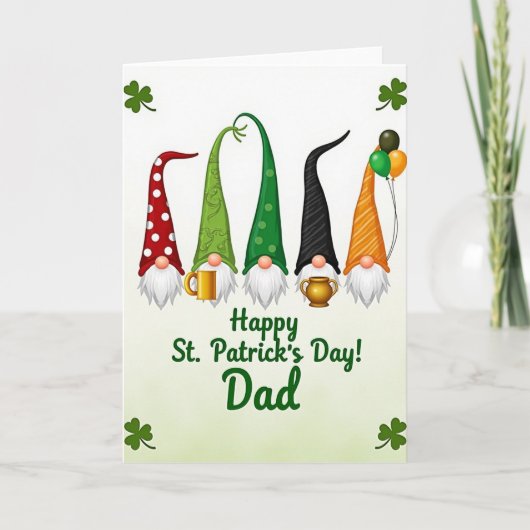 Kabouter St. Patrick's Dag Vader Kaart (Voorkant)