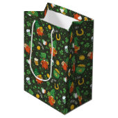 Kabouter St. Patrick's Day-cadeaupapier Medium Cadeauzakje (Voorkant Gekanteld)