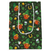 Kabouter St. Patrick's Day-cadeaupapier Medium Cadeauzakje (Achterkant)