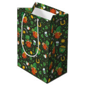 Kabouter St. Patrick's Day-cadeaupapier Medium Cadeauzakje (Achterkant Gekanteld)