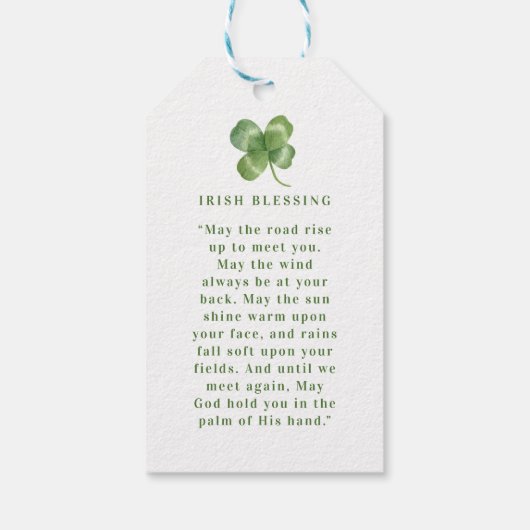 kabouter | St Patrick's Day | Ierse zegen Cadeaulabel (Achterkant)