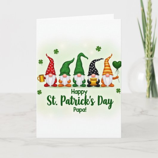 Kabouter St. Patrick's Day Papa Kaart (Voorkant)