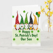 Kabouter St. Patrick's Day Zoon Kaart (Gele Bloem)