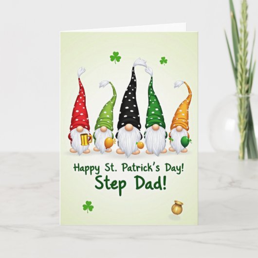 Kabouter Stiefvader St. Patrick's Dag Kaart (Voorkant)