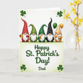 Kabouter vaders St. Patricks Dag Kaart (Gele Bloem)