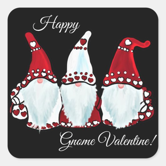 Kabouter  vierkante sticker (Voorkant)