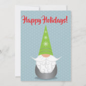 Kabouter Voor De Feestdagen Kaart (Achterkant)