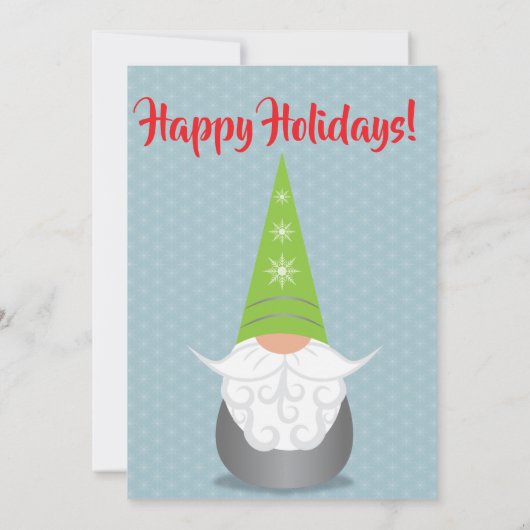 Kabouter Voor De Feestdagen Kaart (Achterkant)