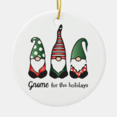 Kabouter Voor De Feestdagen Keramisch Ornament (Voorkant)