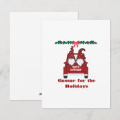 Kabouter voor de feestdagen op een  feestdagenkaart (Voorkant / Achterkant)