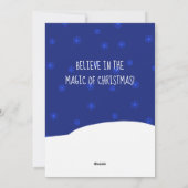 Kabouter Vos Sneeuwvlokken Persoonlijk Feestdagenkaart (Achterkant)