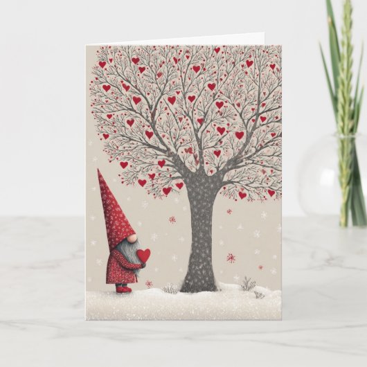 Kabouter Vouw Valentijnskaart Kaart (Voorkant)