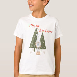 Kabouter vrolijk kerstfeest voor jongens T-shirt b