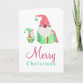 Kabouter Wenskaart Feestdagen Kaart (Voorkant)