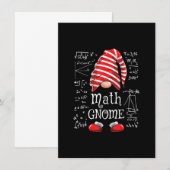 Kabouter wiskunde familie matching groep kerstfees kaart (Voorkant / Achterkant)