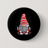 Kabouterbroer Kerstpijama Matching Familie Gr Ronde Button 5,7 Cm (Voorkant)