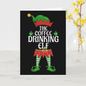 Kabouterfamilie die koffie drinkt, bijpassende gro kaart (Gele Bloem)