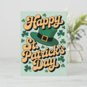 Kabouterhoed & Shamrocks Gelukkig St. Patrick's Da Kaart (Staand voorkant)